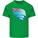 Curled Fiji Flag Fijian Day Football Mens Cotton T-Shirt Tee Top Irish Green