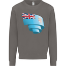 Curled Fiji Flag Fijian Day Football Mens Sweatshirt Jumper Charcoal