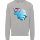 Curled Fiji Flag Fijian Day Football Mens Sweatshirt Jumper Sports Grey