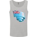 Curled Fiji Flag Fijian Day Football Mens Vest Tank Top Sports Grey