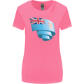 Curled Fiji Flag Fijian Day Football Womens Wider Cut T-Shirt Azalea