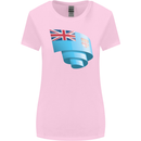Curled Fiji Flag Fijian Day Football Womens Wider Cut T-Shirt Light Pink