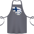 Curled Finland Flag Finnish Day Football Cotton Apron 100% Organic Steel