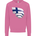 Curled Finland Flag Finnish Day Football Mens Sweatshirt Jumper Azalea