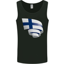 Curled Finland Flag Finnish Day Football Mens Vest Tank Top Black