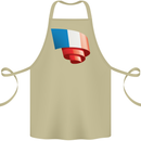 Curled France Flag French Day Football Cotton Apron 100% Organic Khaki