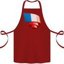 Curled France Flag French Day Football Cotton Apron 100% Organic Maroon