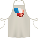 Curled France Flag French Day Football Cotton Apron 100% Organic Natural