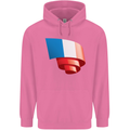 Curled France Flag French Day Football Mens 80% Cotton Hoodie Azelea