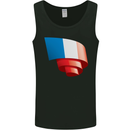 Curled France Flag French Day Football Mens Vest Tank Top Black