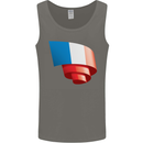 Curled France Flag French Day Football Mens Vest Tank Top Charcoal