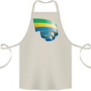 Curled Gabon Flag Gabonese Day Football Cotton Apron 100% Organic Natural