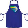Curled Gabon Flag Gabonese Day Football Cotton Apron 100% Organic Royal Blue