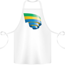Curled Gabon Flag Gabonese Day Football Cotton Apron 100% Organic White