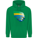 Curled Gabon Flag Gabonese Day Football Mens 80% Cotton Hoodie Irish Green