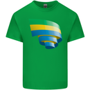 Curled Gabon Flag Gabonese Day Football Mens Cotton T-Shirt Tee Top Irish Green