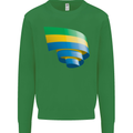 Curled Gabon Flag Gabonese Day Football Mens Sweatshirt Jumper Irish Green