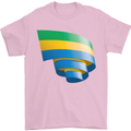 Curled Gabon Flag Gabonese Day Football Mens T-Shirt 100% Cotton Light Pink