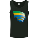 Curled Gabon Flag Gabonese Day Football Mens Vest Tank Top Black