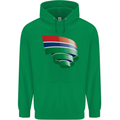 Curled Gambia Flag Gambian Day Football Childrens Kids Hoodie Irish Green