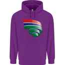 Curled Gambia Flag Gambian Day Football Childrens Kids Hoodie Purple
