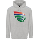 Curled Gambia Flag Gambian Day Football Childrens Kids Hoodie Sports Grey