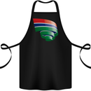 Curled Gambia Flag Gambian Day Football Cotton Apron 100% Organic Black