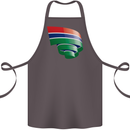 Curled Gambia Flag Gambian Day Football Cotton Apron 100% Organic Dark Grey