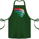 Curled Gambia Flag Gambian Day Football Cotton Apron 100% Organic Forest Green