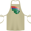 Curled Gambia Flag Gambian Day Football Cotton Apron 100% Organic Khaki