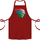 Curled Gambia Flag Gambian Day Football Cotton Apron 100% Organic Maroon