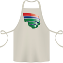 Curled Gambia Flag Gambian Day Football Cotton Apron 100% Organic Natural