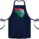 Curled Gambia Flag Gambian Day Football Cotton Apron 100% Organic Navy Blue