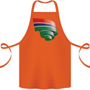Curled Gambia Flag Gambian Day Football Cotton Apron 100% Organic Orange