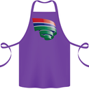 Curled Gambia Flag Gambian Day Football Cotton Apron 100% Organic Purple