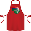 Curled Gambia Flag Gambian Day Football Cotton Apron 100% Organic Red