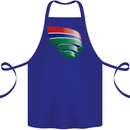 Curled Gambia Flag Gambian Day Football Cotton Apron 100% Organic Royal Blue