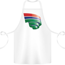 Curled Gambia Flag Gambian Day Football Cotton Apron 100% Organic White