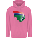 Curled Gambia Flag Gambian Day Football Mens 80% Cotton Hoodie Azelea