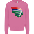 Curled Gambia Flag Gambian Day Football Mens Sweatshirt Jumper Azalea