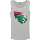 Curled Gambia Flag Gambian Day Football Mens Vest Tank Top Sports Grey