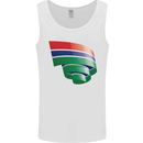 Curled Gambia Flag Gambian Day Football Mens Vest Tank Top White