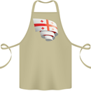 Curled Georgia Flag Georgian Day Football Cotton Apron 100% Organic Khaki