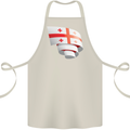 Curled Georgia Flag Georgian Day Football Cotton Apron 100% Organic Natural