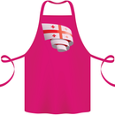 Curled Georgia Flag Georgian Day Football Cotton Apron 100% Organic Pink