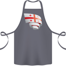 Curled Georgia Flag Georgian Day Football Cotton Apron 100% Organic Steel