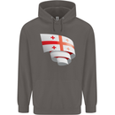 Curled Georgia Flag Georgian Day Football Mens 80% Cotton Hoodie Charcoal