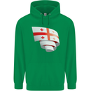 Curled Georgia Flag Georgian Day Football Mens 80% Cotton Hoodie Irish Green