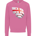 Curled Georgia Flag Georgian Day Football Mens Sweatshirt Jumper Azalea