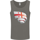 Curled Georgia Flag Georgian Day Football Mens Vest Tank Top Charcoal